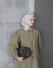 imza monogram twill eşarp krem