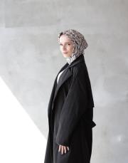 imza monogram twill eşarp siyah 3