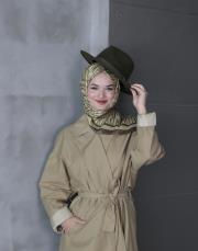 imza monogram twill eşarp yeşil 3