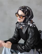 kemer twill eşarp siyah  3