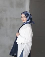 navy twill eşarp lacivert 4