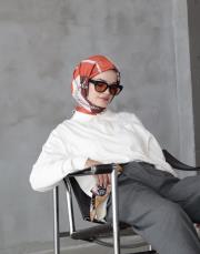 cool belt twill eşarp turuncu