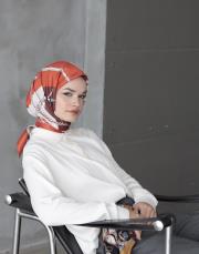 cool belt twill eşarp turuncu 3