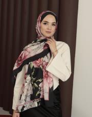 %100 pamuk ipek şal şakayık pembe