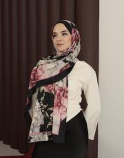 %100 pamuk ipek şal şakayık pembe 2