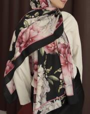 %100 pamuk ipek şal şakayık pembe 4