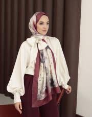 %100 pamuk ipek şal cherry  2