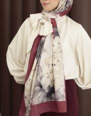 %100 pamuk ipek şal cherry  4