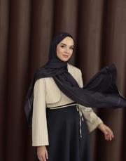 %100 pamuk ipek şal bushu monogram mor