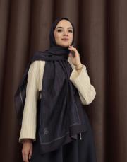 %100 pamuk ipek şal bushu monogram mor 2