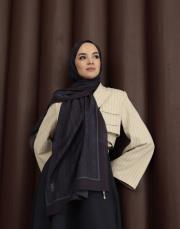 %100 pamuk ipek şal bushu monogram mor 3