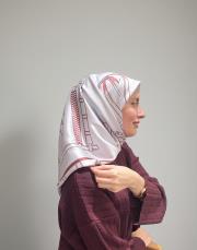 bushu belt twill eşarp bordo