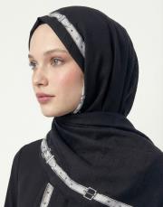 minimal tack pamuk şal siyah 2