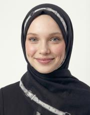 minimal tack pamuk şal siyah 3