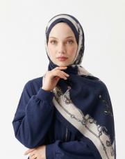 royal tack pamuk şal lacivert 2