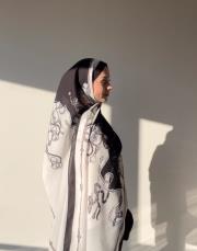 royal tack pamuk şal siyah 2