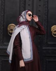 royal tack pamuk şal bordo 3