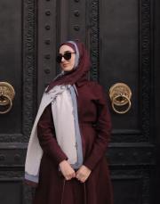 royal tack pamuk şal bordo 4