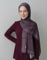 royal monogram twill şal bordo