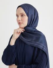 royal monogram twill şal lacivert 2