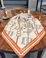 ceinture %100 twill ipek eşarp turuncu 4