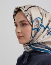 ceinture %100 twill ipek eşarp lacivert