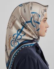 ceinture %100 twill ipek eşarp lacivert 2