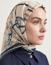 ceinture %100 twill ipek eşarp lacivert 5