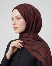 yün ipek şal bordo mürdüm 2