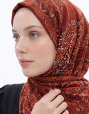 yün ipek şal bordo 2