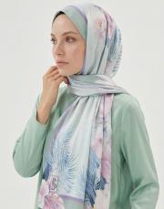 ortanca yeşil twill şal  2