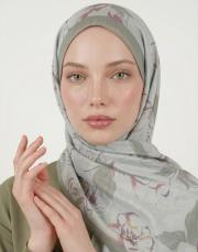flora pamuk şal nil yeşili