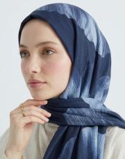 sevgi pamuk şal lacivert 2