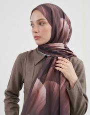 sevgi pamuk şal kahverengi