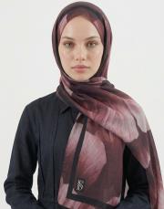 sevgi pamuk şal bordo 4