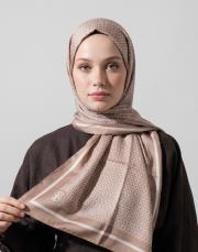 mini mono twill şal sütlü kahve