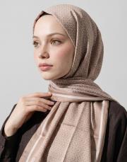 mini mono twill şal sütlü kahve 2