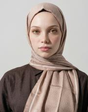 mini mono twill şal sütlü kahve 3
