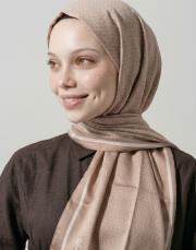 mini mono twill şal sütlü kahve 4