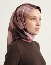 sevgi twill eşarp kahve 2