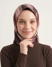 sevgi twill eşarp kahve 3