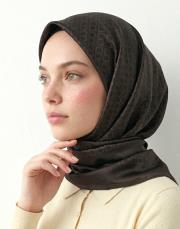 mini mono twill eşarp acı kahve