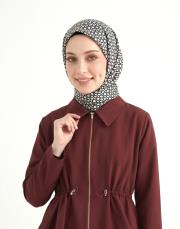 mini mono twill eşarp siyah beyaz 2