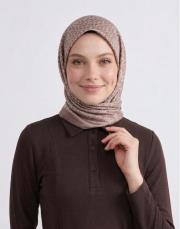 mini mono twill eşarp sütlü kahve
