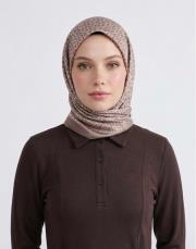 mini mono twill eşarp sütlü kahve 2