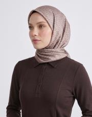 mini mono twill eşarp sütlü kahve 3