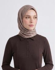 mini mono twill eşarp sütlü kahve 4