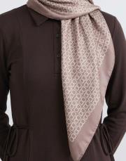 mini mono twill eşarp sütlü kahve 5