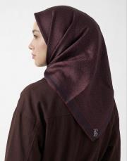 mini mono twill eşarp bordo 3
