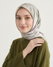 flora twill eşarp nil yeşili